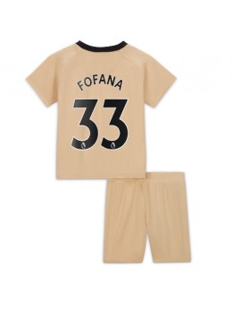 Chelsea Wesley Fofana #33 Ausweichtrikot für Kinder 2022-23 Kurzarm (+ Kurze Hosen)